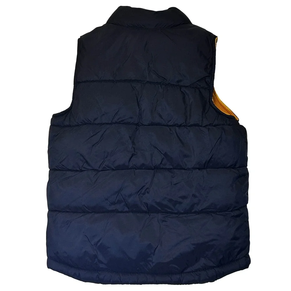 Old‎ Navy Little Boys Navy Blue and Yellow Zip Up Puffer Vest Size 5T